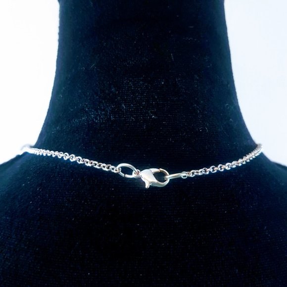#J10 Silver 15” Chain Balls & Loops Necklace - Picture 5 of 8